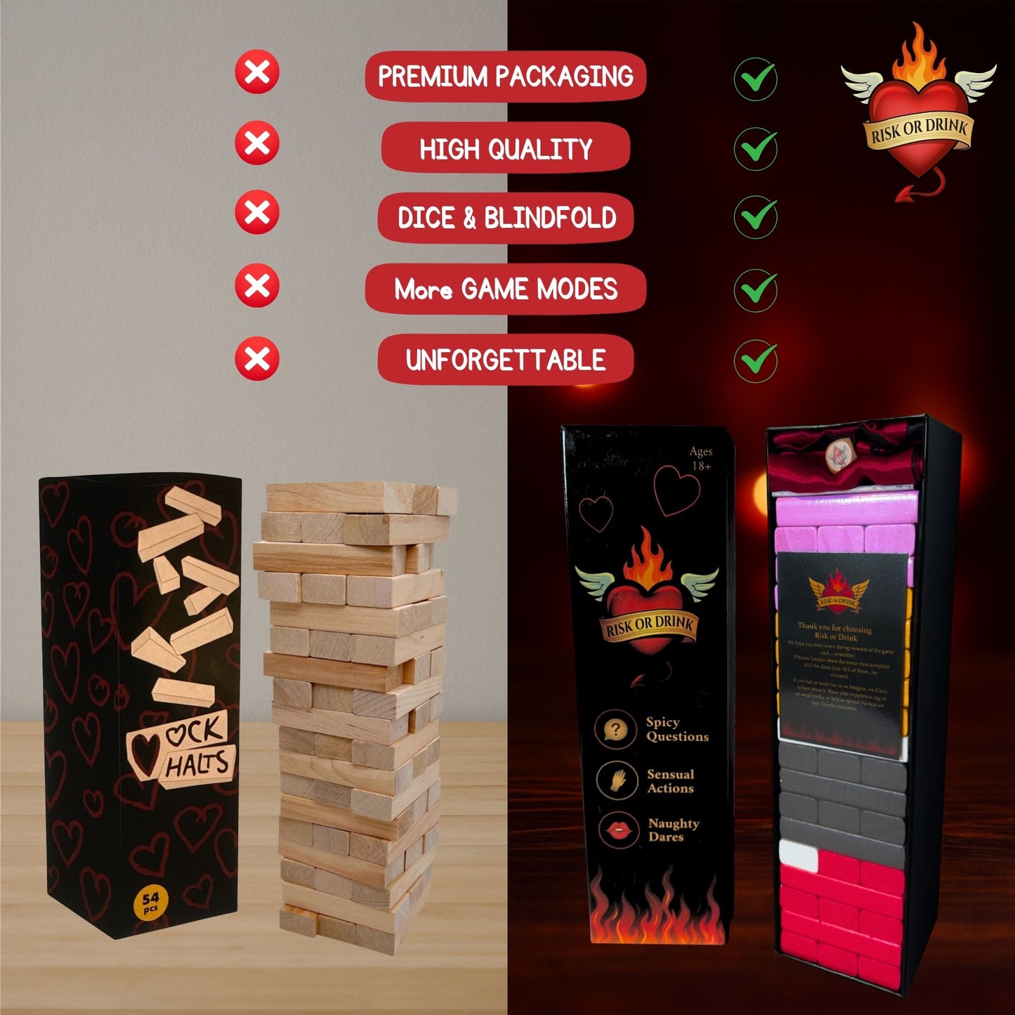 Risk or Drink - Naughty Tower